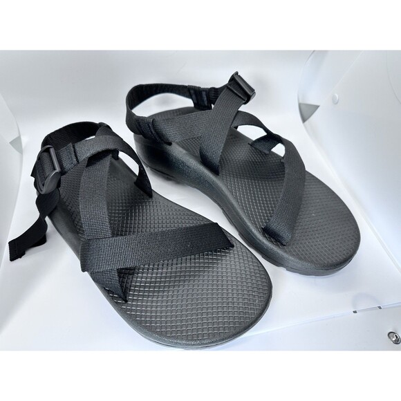 CHACO MEN\'S ZCLOUD SANDAL ADJUSTABLE STRAPS Solid Black SIZE 10 Comfort Hiking main image 5